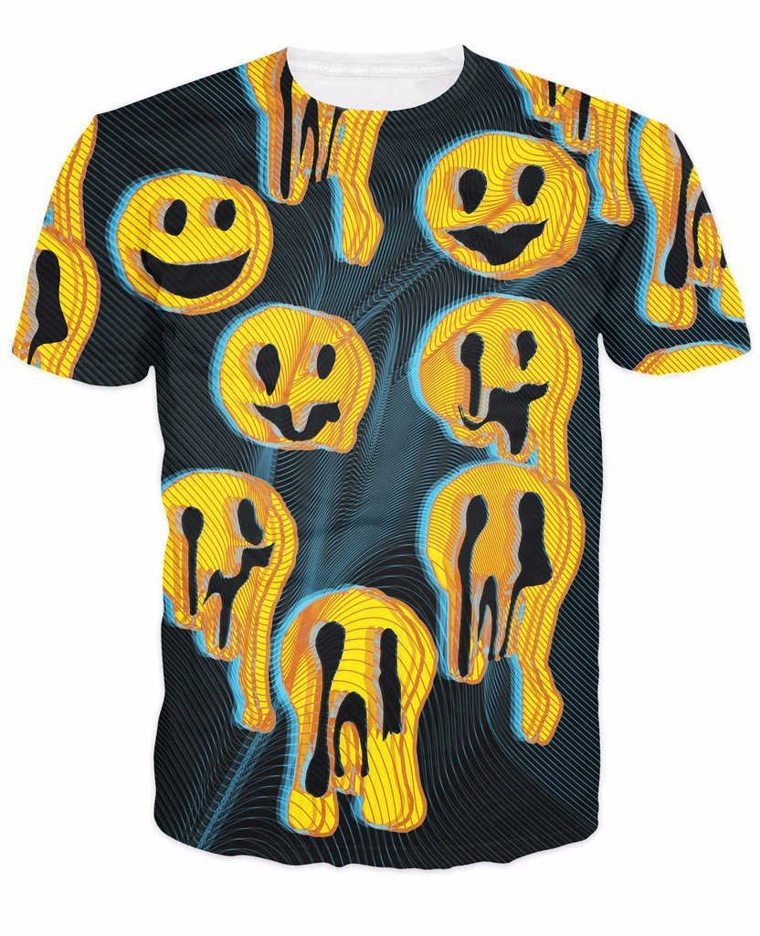 Black Acid Wax Smile T-Shirt
