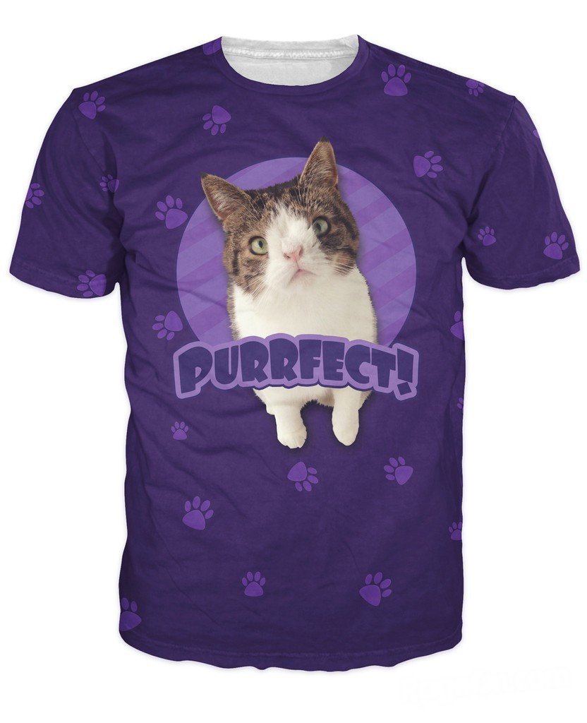 Purrfect Dark Purple T-Shirt