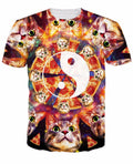 Yin Yang Pizza Cat T-Shirt