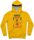 Karate Trendy All-Over Print Solid Gamboge Hoodie