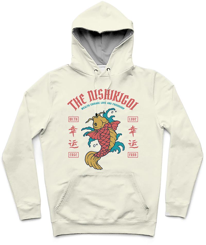The Nishikigoi Trendy All-Over Print Solid Narvik Hoodie