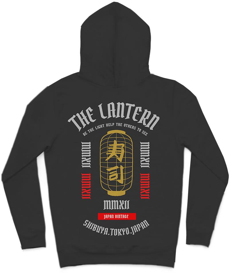 The Lantern Trendy All-Over Print Solid Night Rider Hoodie