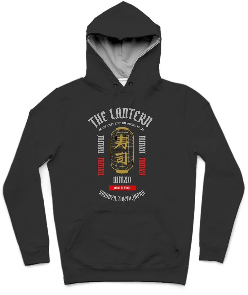The Lantern Trendy All-Over Print Solid Night Rider Hoodie