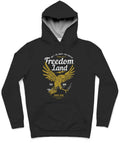 Freedom Land Trendy All-Over Print Solid Nero Hoodie