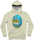 Somewhere On Earth Trendy All-Over Print Solid Orinoco Hoodie