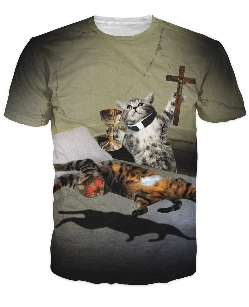 Possessed Cat Exorcism T-Shirt
