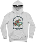 Adventure Of The Soul Trendy All-Over Print Solid Light Grey Hoodie