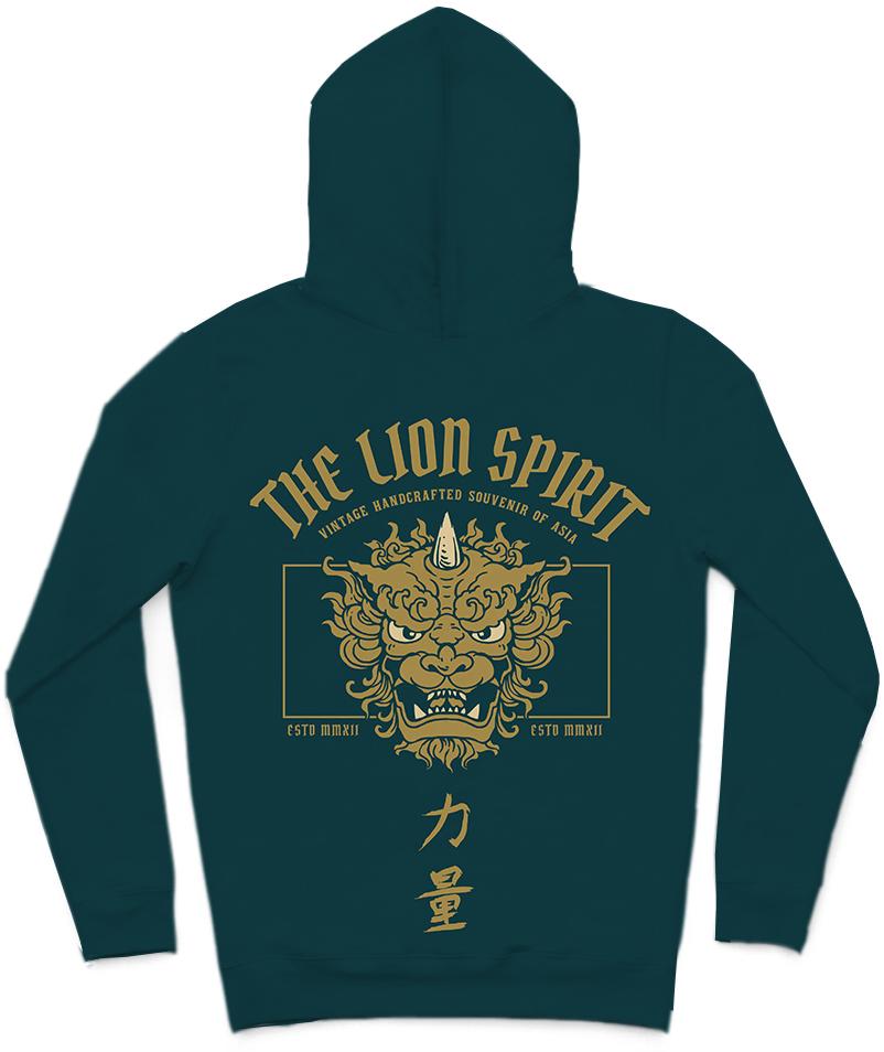 The Lion Spirit Trendy All-Over Print Solid Cyprus Hoodie