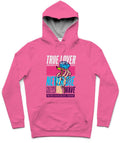 The True Lover II Trendy All-Over Print Solid Pink Hoodie