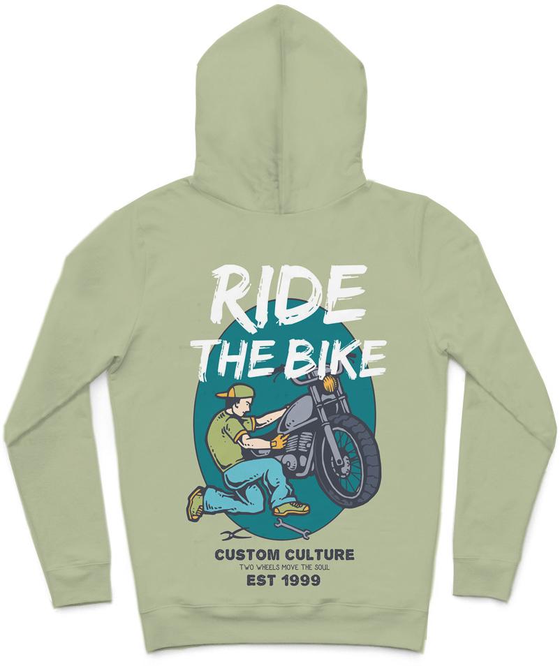Custom Culture Trendy All-Over Print Solid Green Spring Hoodie
