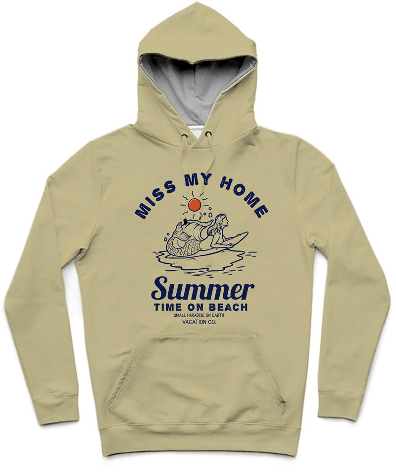 Summer Time II Trendy All-Over Print Solid Pavlova Hoodie