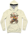Dirt Race Trendy All-Over Print Solid Orange White Hoodie