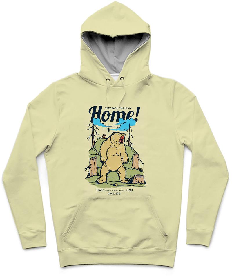 Nature Attack Trendy All-Over Print Solid Tahuna Sands Hoodie