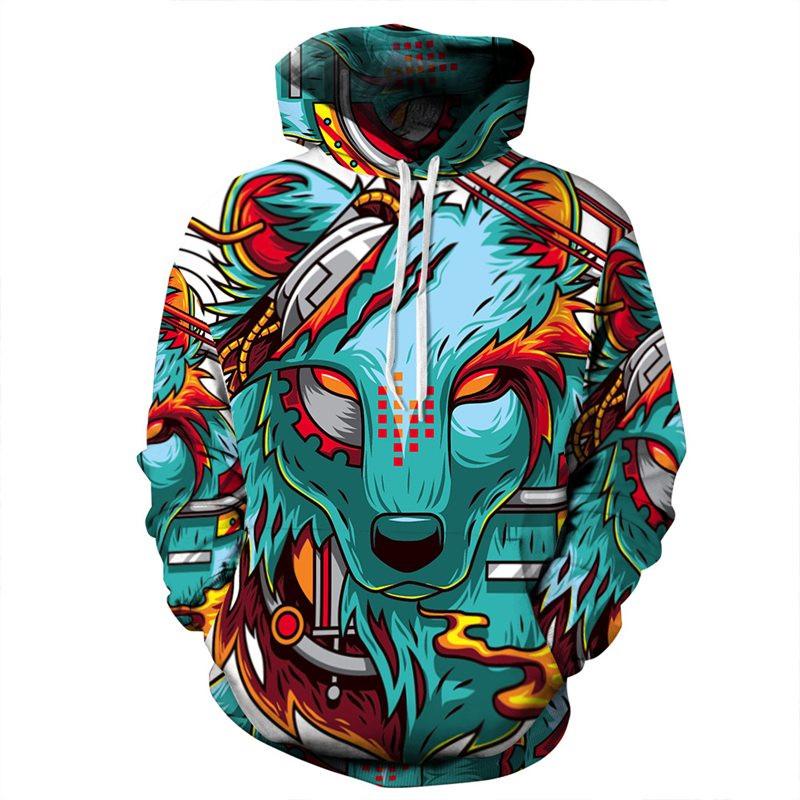 Wolf Demon Graphic Hoodie