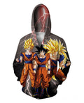 Goku Transformations Zip Up Hoodie