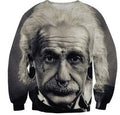 Hipster Albert Einstein Grey Sweatshirt
