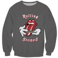 Rolling Stoned Grey & Red Sweatshirt