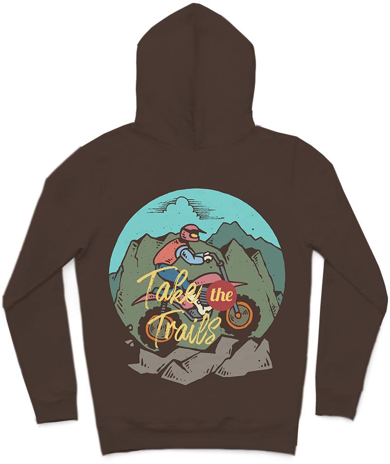 Take The Trails Trendy All-Over Print Solid Tobago Hoodie