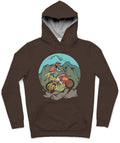 Take The Trails Trendy All-Over Print Solid Tobago Hoodie