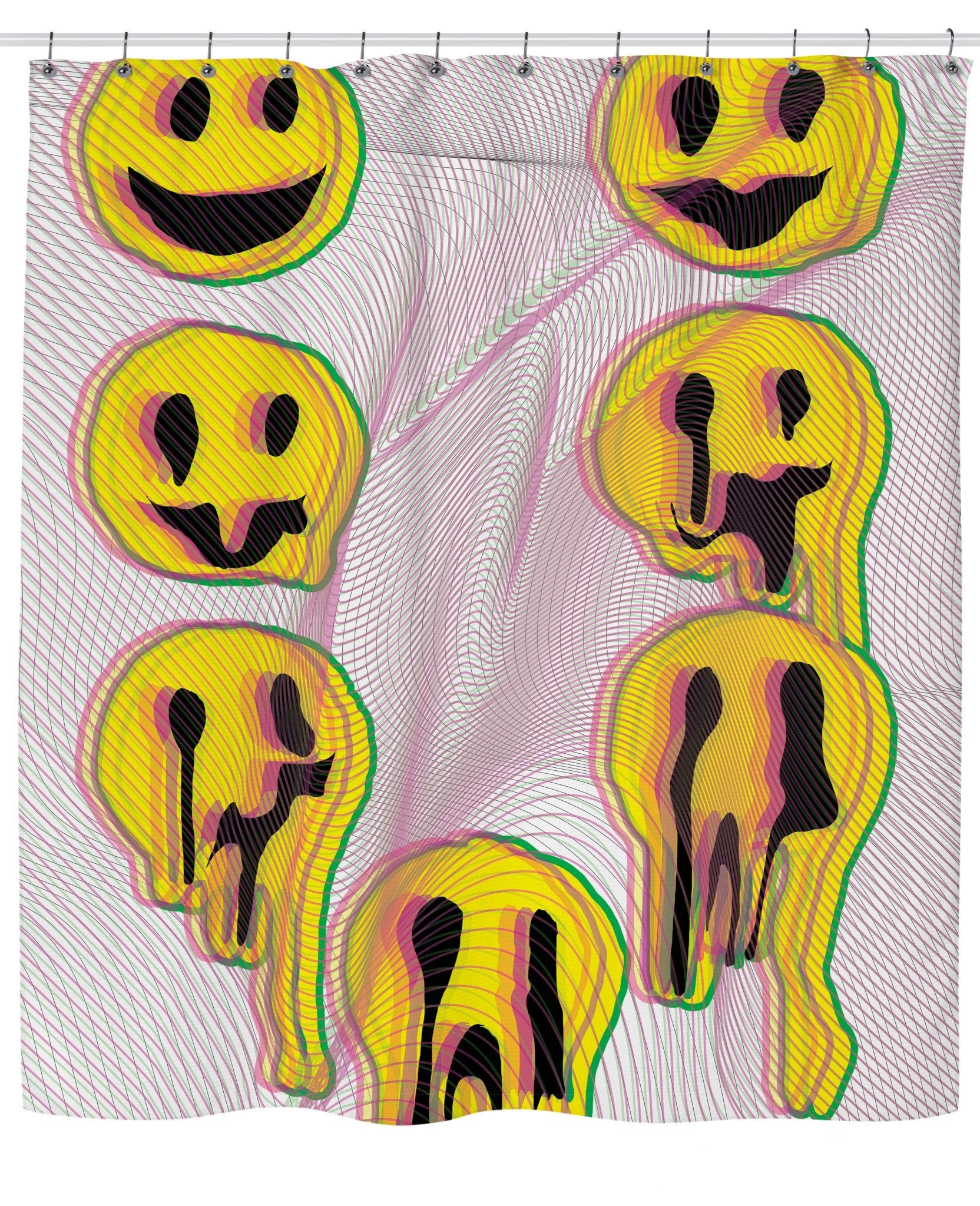 Wax Smile Shower Curtain