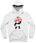 Pandalism Trendy All-Over Print Solid White Smoke Hoodie