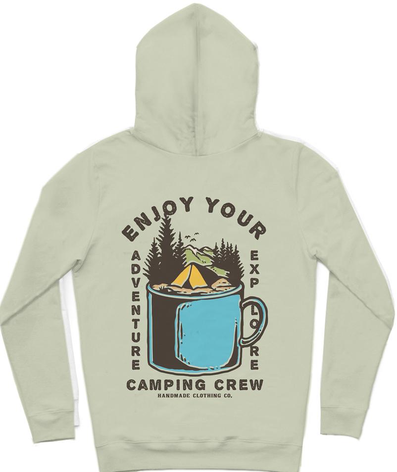 Camping Crew Trendy All-Over Print Solid Kidnapper Hoodie