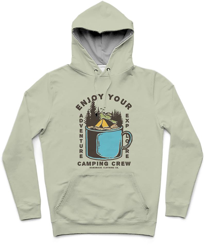 Camping Crew Trendy All-Over Print Solid Kidnapper Hoodie