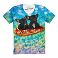 Frenchie Puppies Riding Pizza T-Shirt