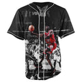 Michael Jordan V3 Black Button Up Baseball Jersey