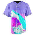 Nineteen Seventies Shark Button Up Baseball Jersey