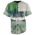 Cocaine Ocean Button Up Baseball Jersey