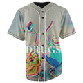 Drug Adventure Time Button Up Baseball Jersey
