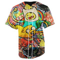 Adventure Time Button Up Baseball Jersey