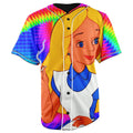 Alice's Adventures in Wonderland Button Up Baseball Jersey