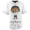 Asap Rocky Stewie Griffin White Button Up Baseball Jersey