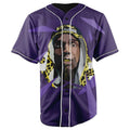 Asap Rocky Purple Button Up Baseball Jersey
