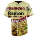 Beef Flavor Ramen Noodle Soup Button Up Baseball Jersey