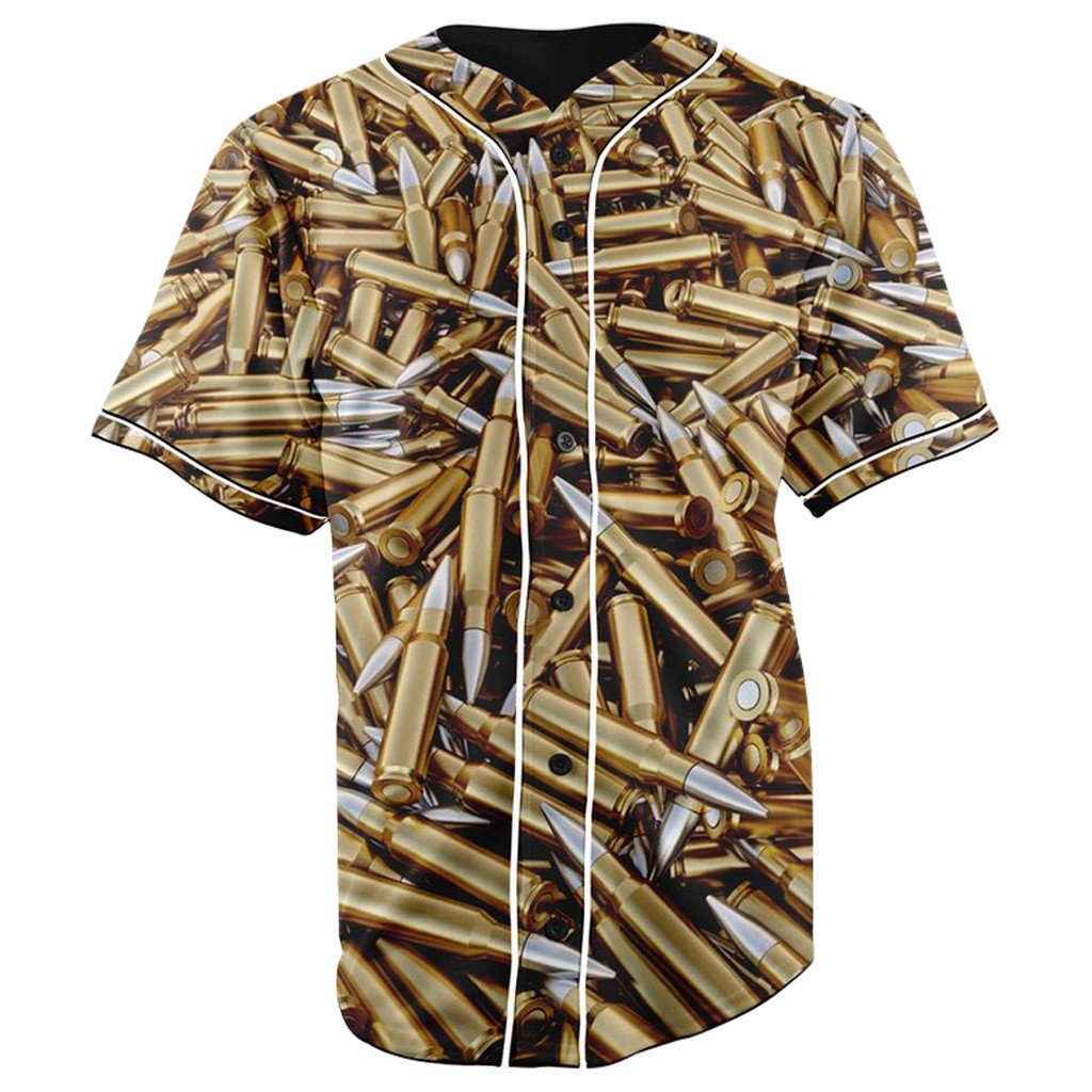 Bullets Button Up Baseball Jersey