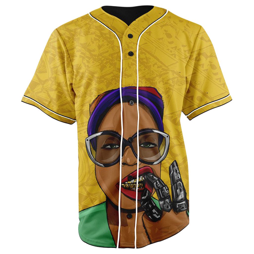 Call Tyrone Erykah Badu Button Up Baseball Jersey