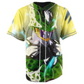 Cell Dragon Ball Z Button Up Baseball Jersey