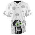 Crazy Smokes White Button Up Baseball Jersey