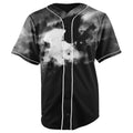 Dark Clouds Black Button Up Baseball Jersey