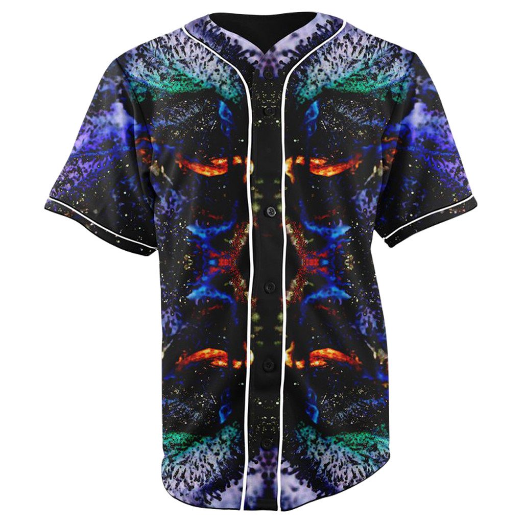 Darkness Blue Button Up Baseball Jersey