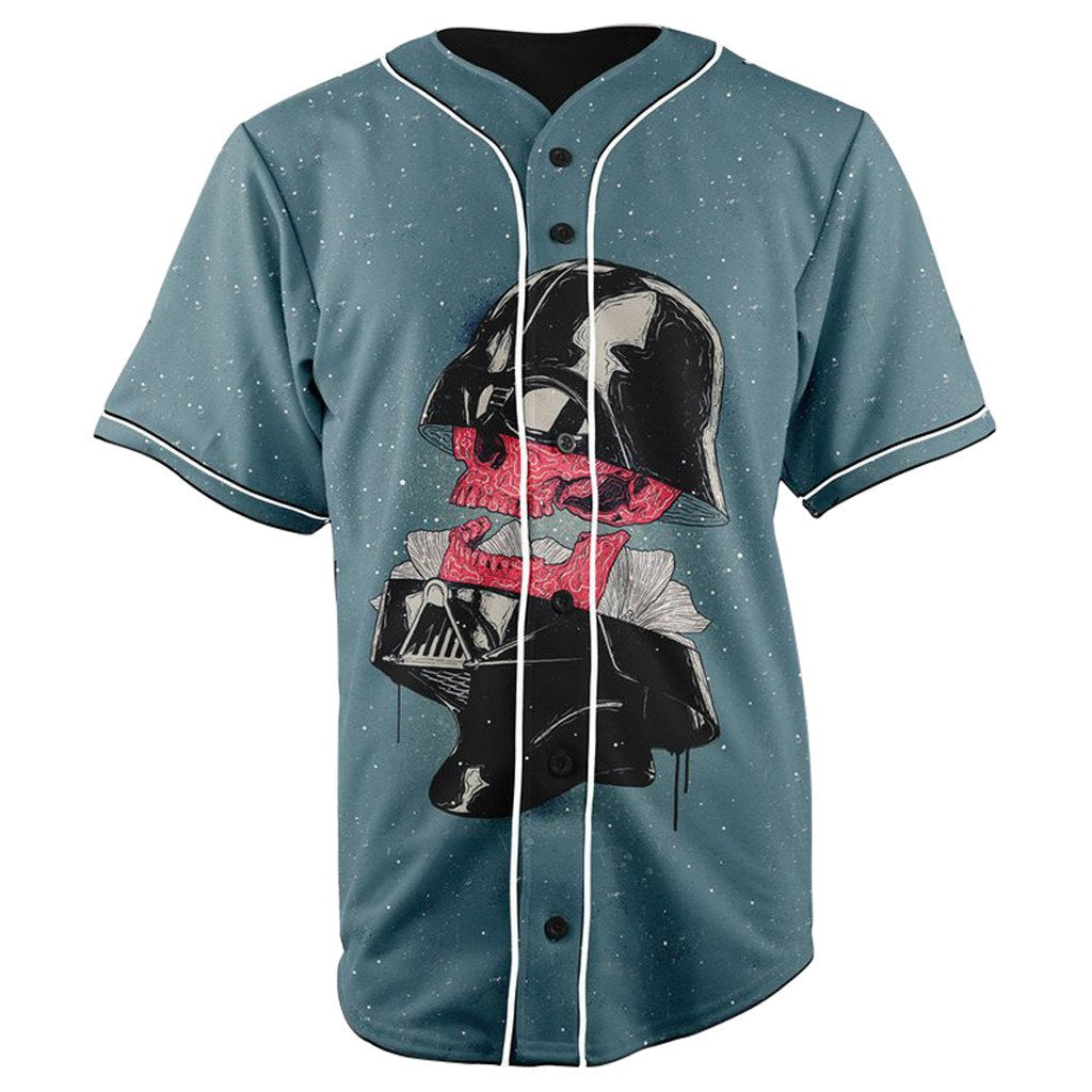 Darth Vader Skull Star Wars Button Up Baseball Jersey