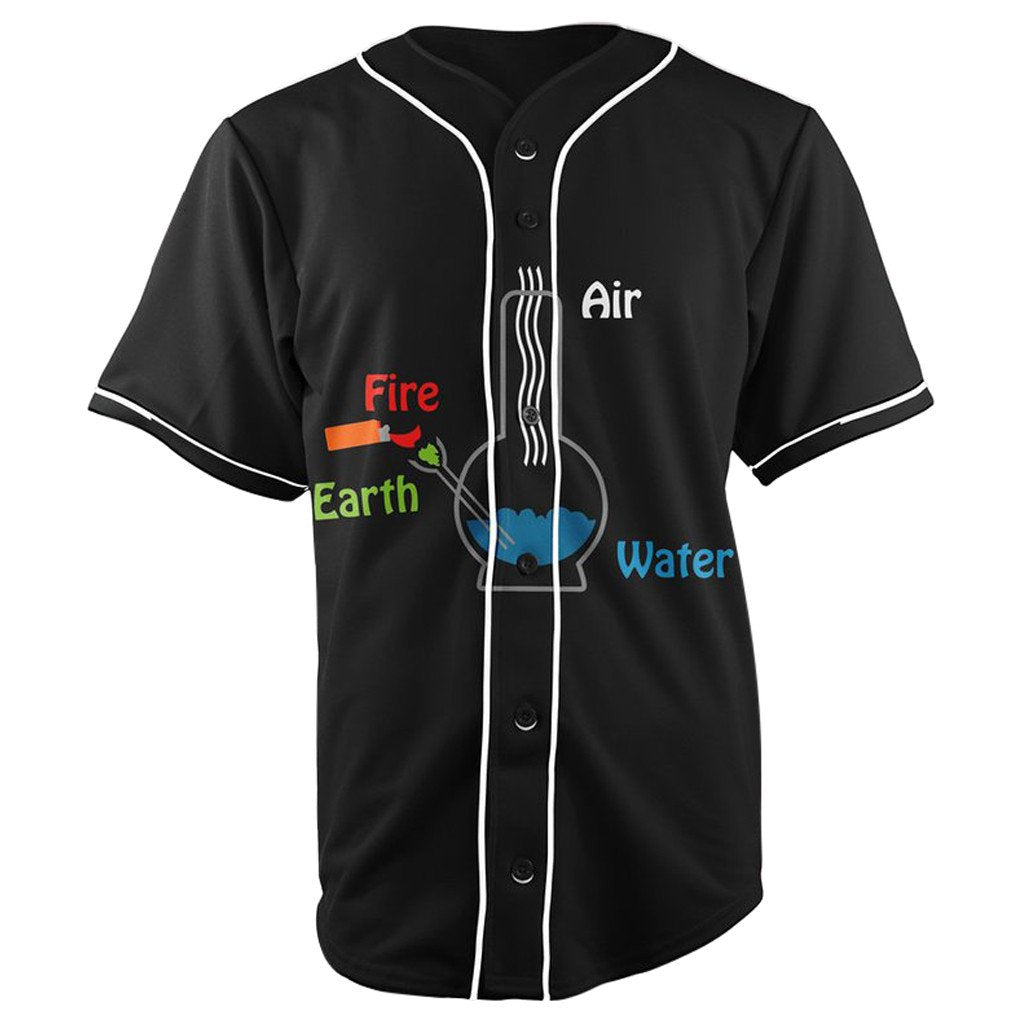 Elements Black Button Up Baseball Jersey