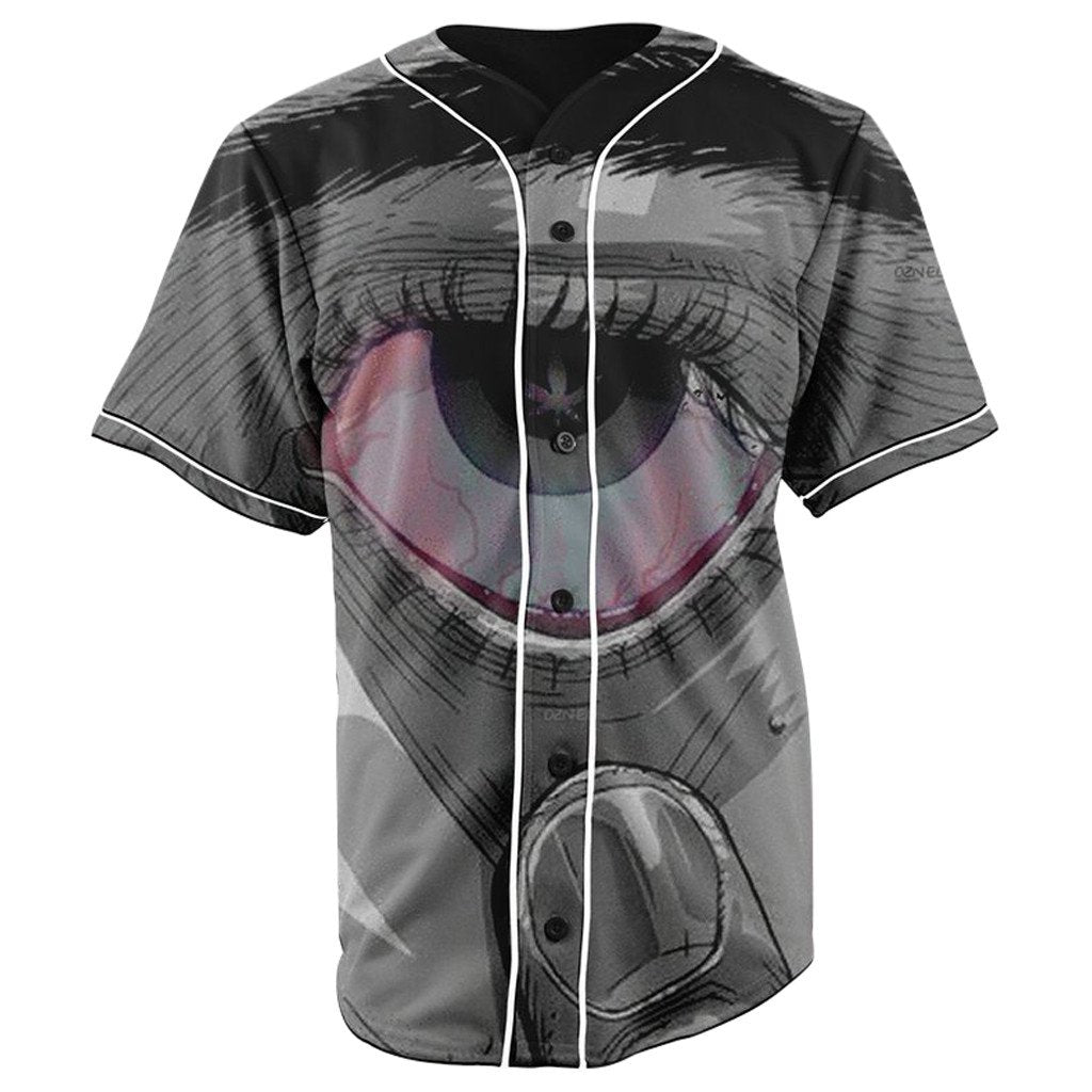 Bloodshot Button Up Baseball Jersey
