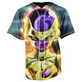 Golden Frieza Dragon Ball Z Button Up Baseball Jersey