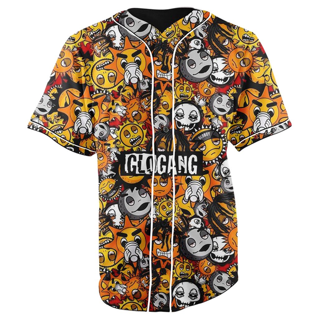 Glo Gang Button Up Baseball Jersey