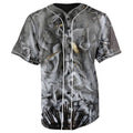 Gods Gray Button Up Baseball Jersey