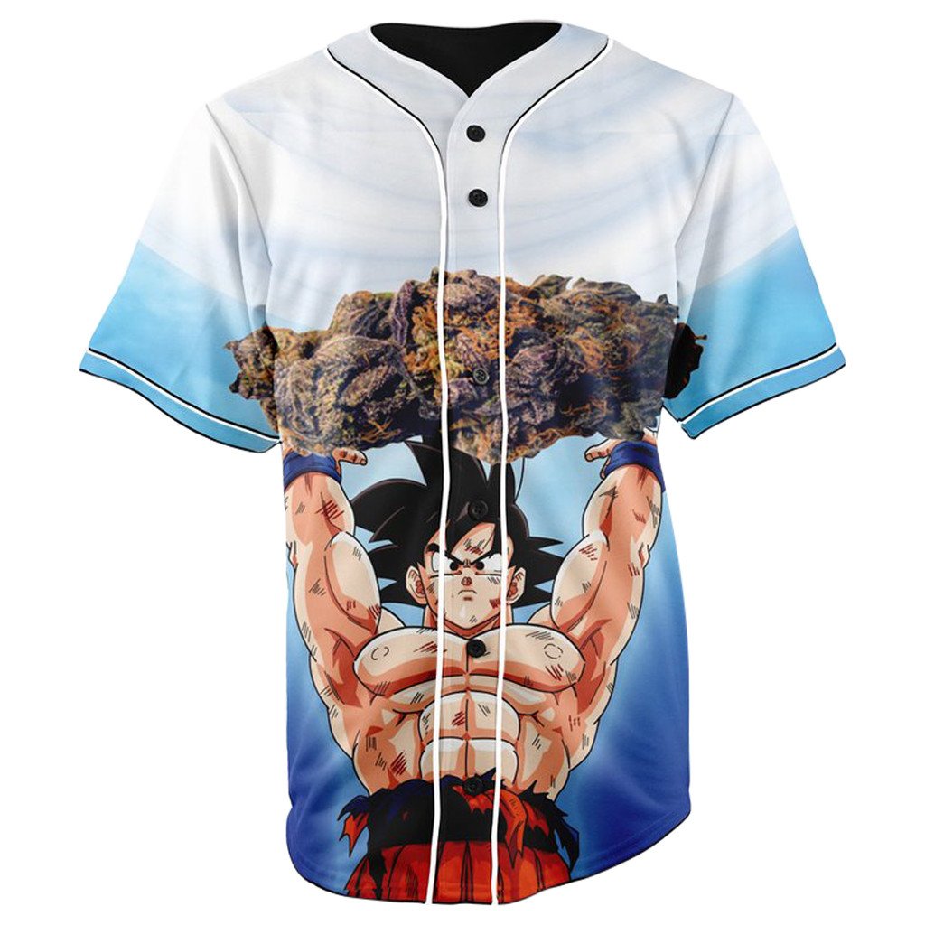 Goku Nugs Dragon Ball Z Button Up Baseball Jersey